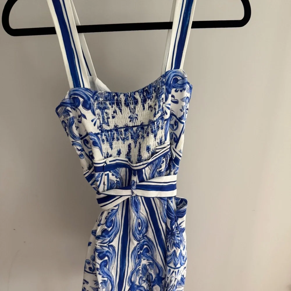 Farm Rio Blue and White Romper - Picture 6 of 8